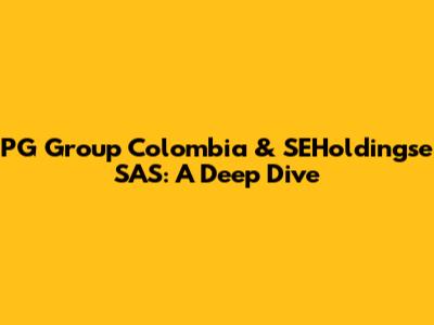 PG Group Colombia & SEHoldingse SAS: A Deep Dive