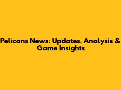 Pelicans News: Updates, Analysis & Game Insights