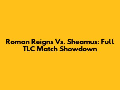 Roman Reigns Vs. Sheamus: Full TLC Match Showdown