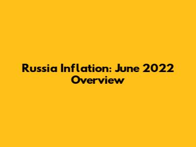 Russia Inflation: June 2022 Overview
