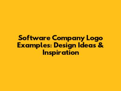 Software Company Logo Examples: Design Ideas & Inspiration