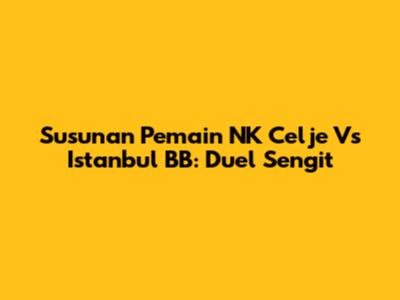 Susunan Pemain NK Celje Vs Istanbul BB: Duel Sengit
