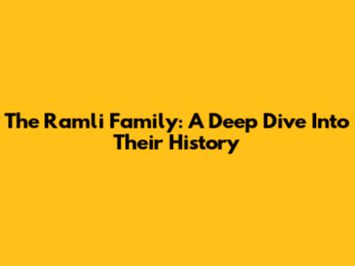The Ramli Family: A Deep Dive Into Their History
