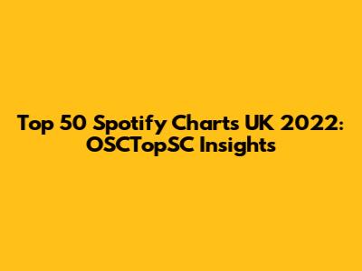 Top 50 Spotify Charts UK 2022: OSCTopSC Insights