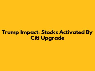 Trump Impact: Stocks Activated By Citi Upgrade