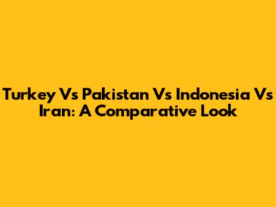 Turkey Vs Pakistan Vs Indonesia Vs Iran: A Comparative Look