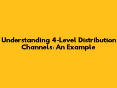 Understanding 4-Level Distribution Channels: An Example