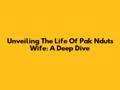 Unveiling The Life Of Pak Ndut's Wife: A Deep Dive