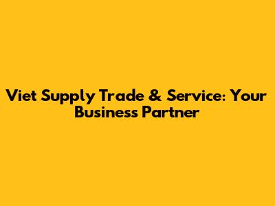Viet Supply Trade & Service: Your Business Partner