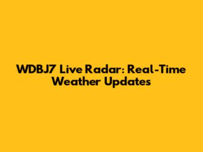 WDBJ7 Live Radar: Real-Time Weather Updates