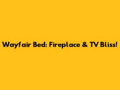 Wayfair Bed: Fireplace & TV Bliss!
