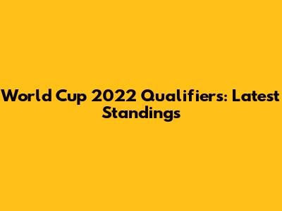 World Cup 2022 Qualifiers: Latest Standings